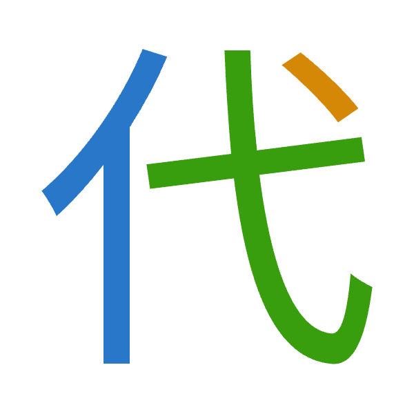 「代」倉頡拆碼：人戈心（OIP）