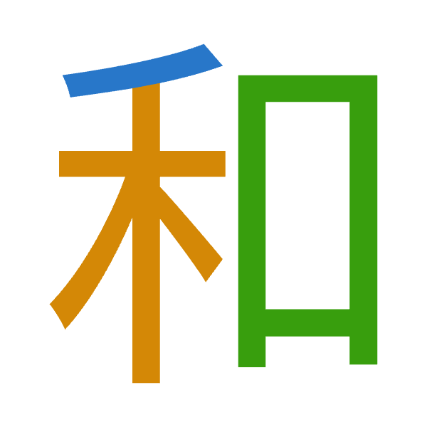 「和」倉頡拆碼：竹木口（HDR）
