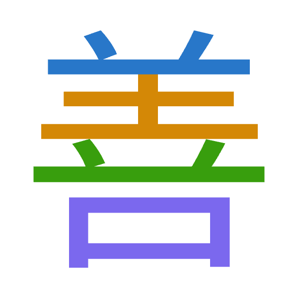 「善」倉頡拆碼：廿土廿口（TGTR）