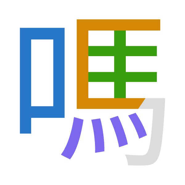 Cangjie decomposition of 嗎: 口尸手火 (RSQF)