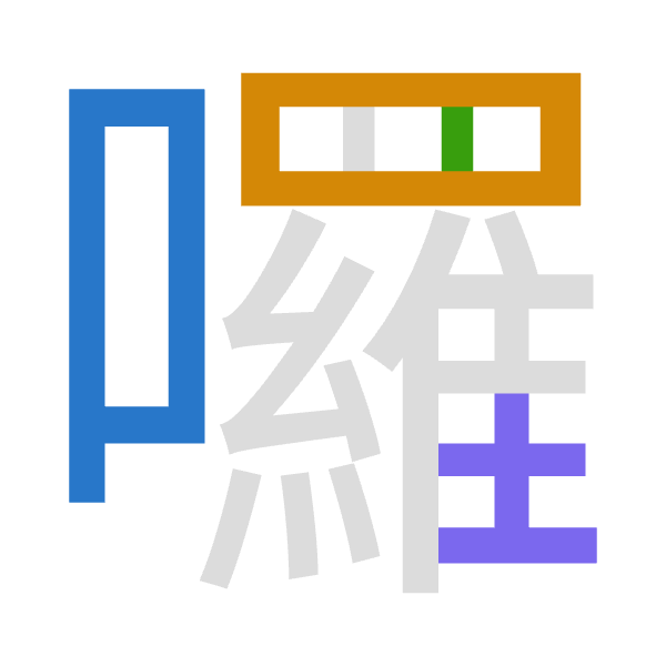 「囉」倉頡拆碼：口田中土（RWLG）