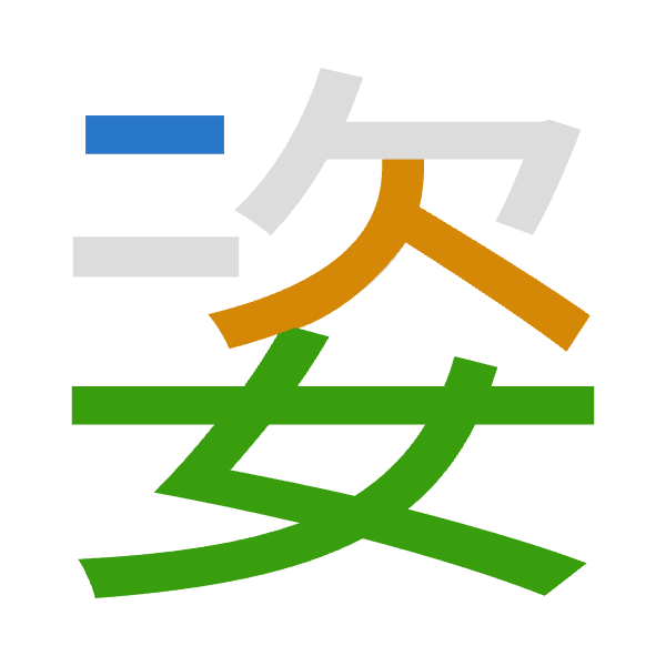 「姿」倉頡拆碼：戈人女（IOV）