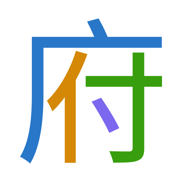 「府」倉頡拆碼：戈人木戈（IODI）