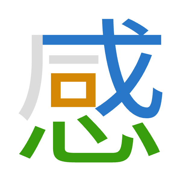 Cangjie decomposition of 感: 戈口心 (IRP)