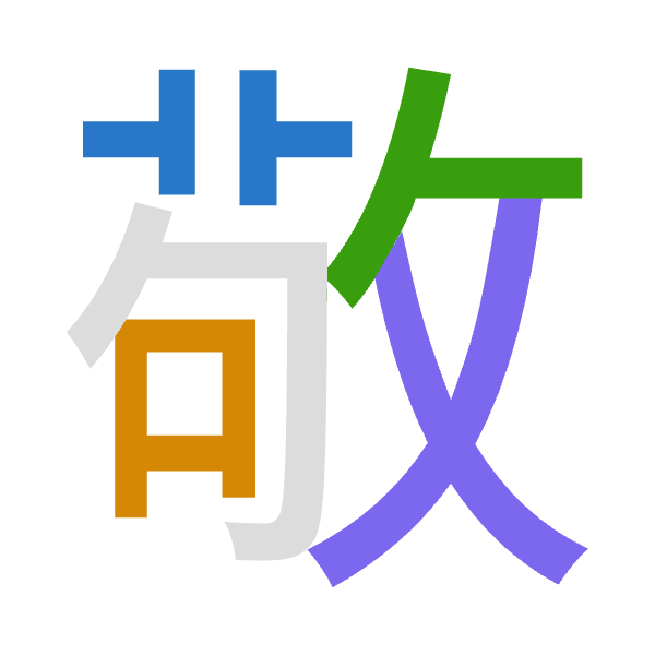 「敬」倉頡拆碼：廿口人大（TROK）