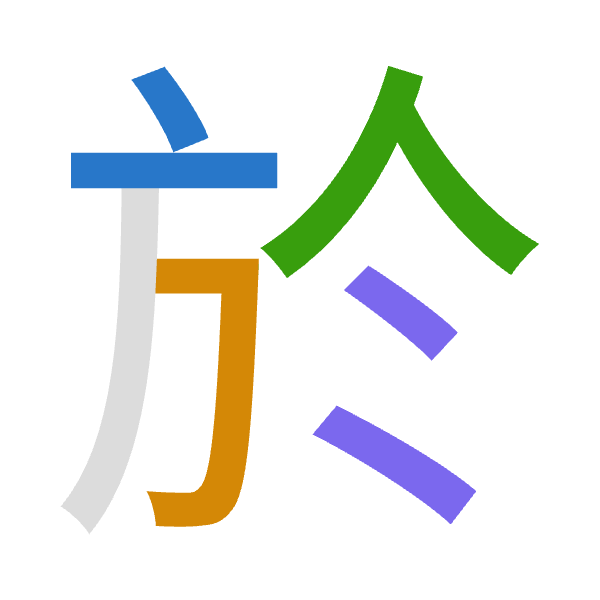 「於」倉頡拆碼：卜尸人卜（YSOY）