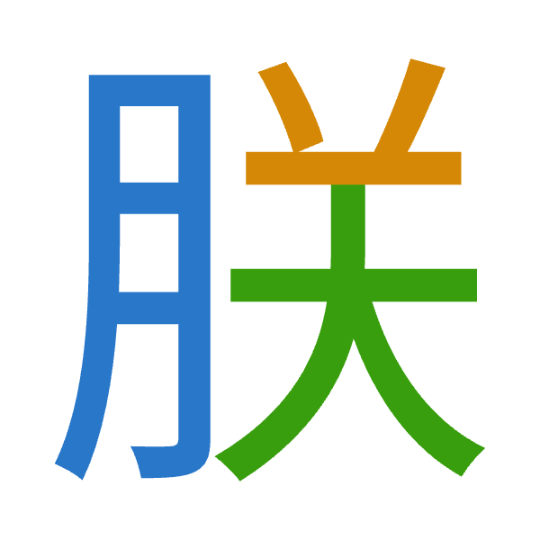 「朕」倉頡拆碼：月廿大（BTK）