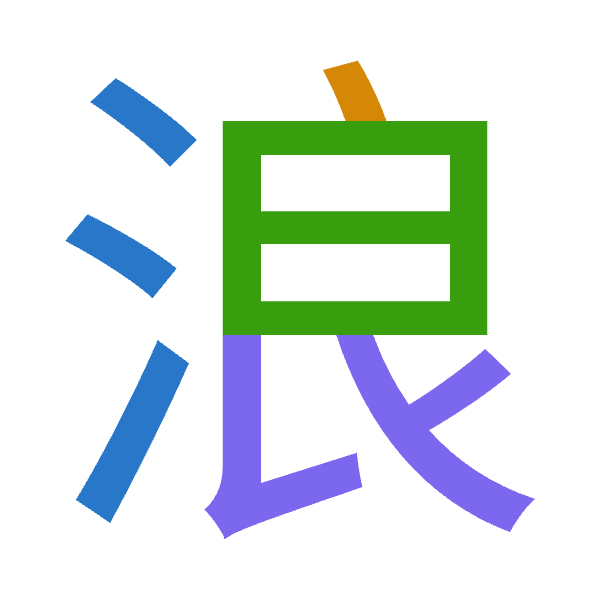 「浪」倉頡拆碼：水戈日女（EIAV）
