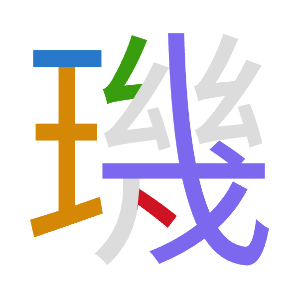 Cangjie decomposition of 璣: 一土女戈戈 (MGVII)