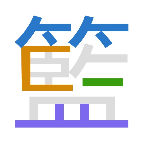 「籃」倉頡拆碼：竹尸戈廿（HSIT）