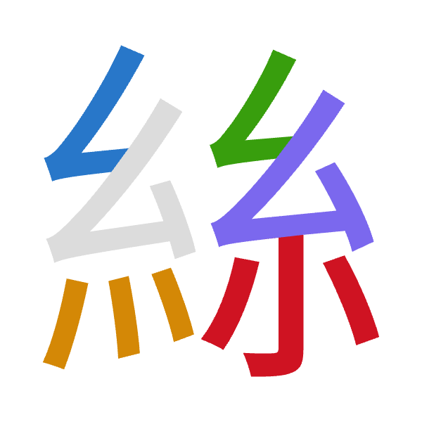 「絲」倉頡拆碼：女火女戈火（VFVIF）