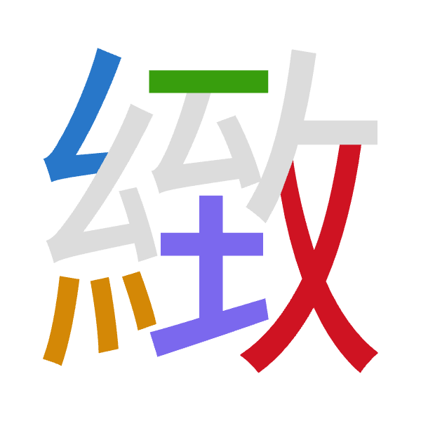 「緻」倉頡拆碼：女火一土大（VFMGK）