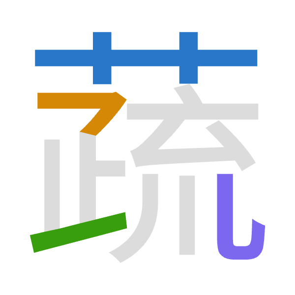 「蔬」倉頡拆碼：廿弓一山（TNMU）