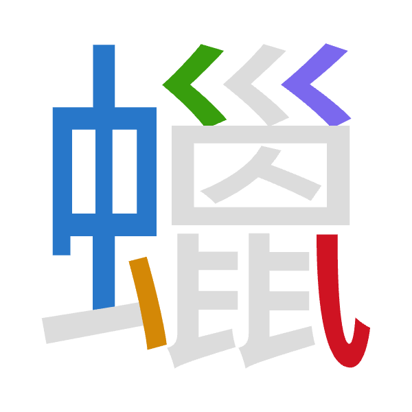 「蠟」倉頡拆碼：中戈女女女（LIVVV）
