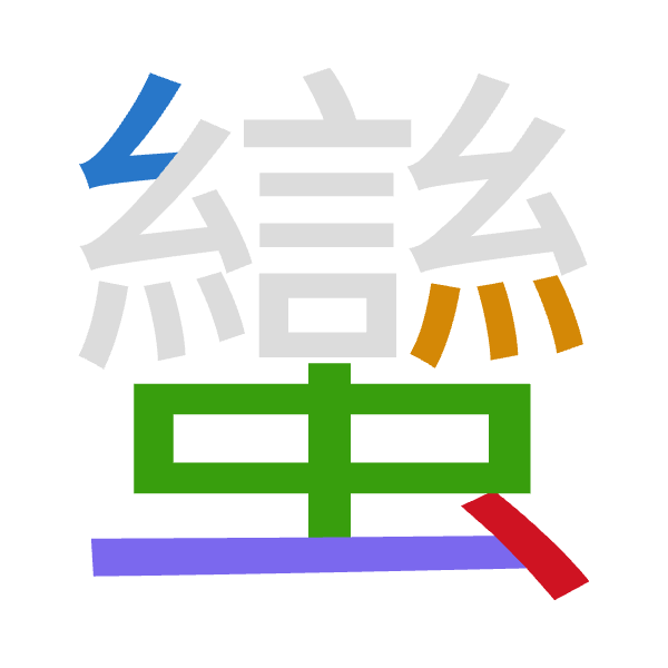 「蠻」倉頡拆碼：女火中一戈（VFLMI）