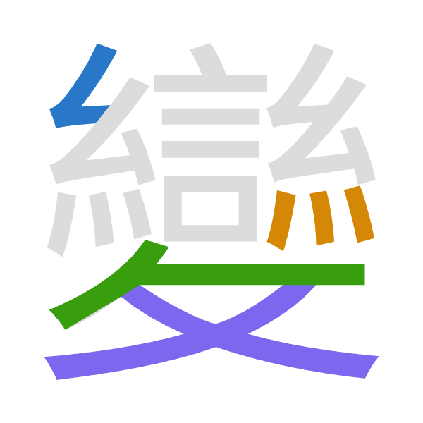 「變」倉頡拆碼：女火人大（VFOK）