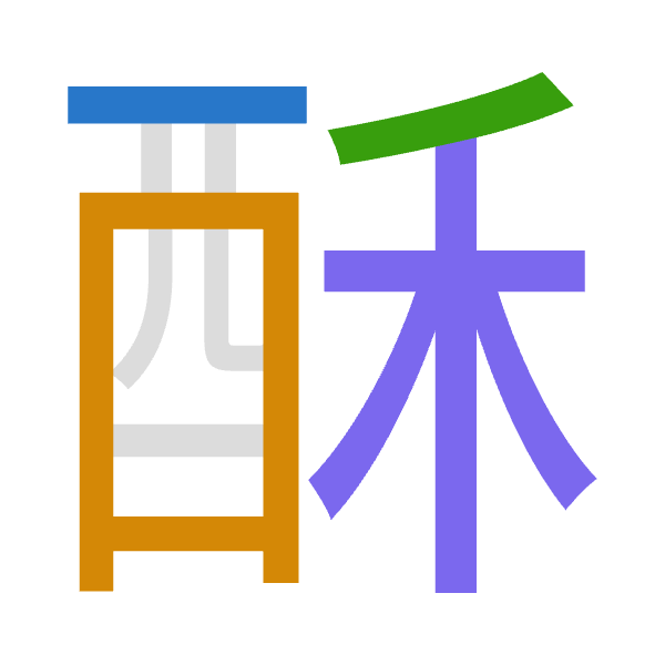 「酥」倉頡拆碼：一田竹木（MWHD）