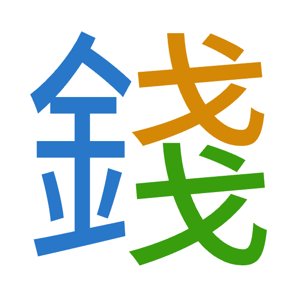「錢」倉頡拆碼：金戈戈（CII）