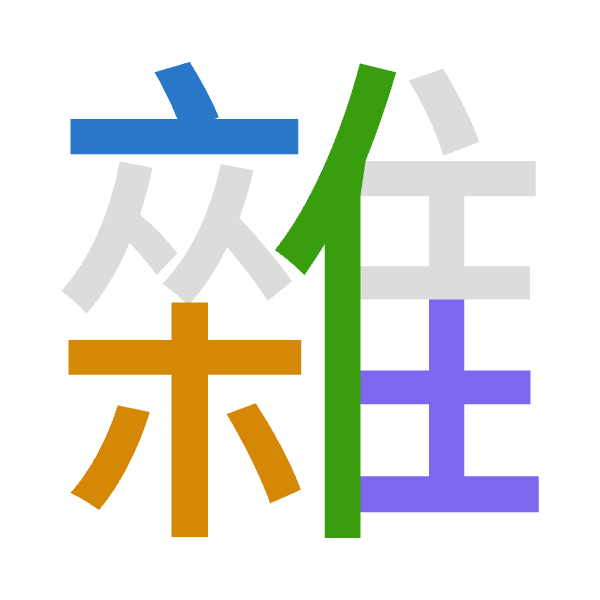 「雜」倉頡拆碼：卜木人土（YDOG）