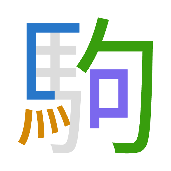 「駒」倉頡拆碼：尸火心口（SFPR）
