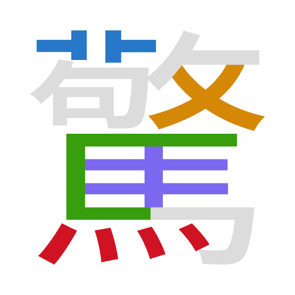 「驚」倉頡拆碼：廿大尸手火（TKSQF）