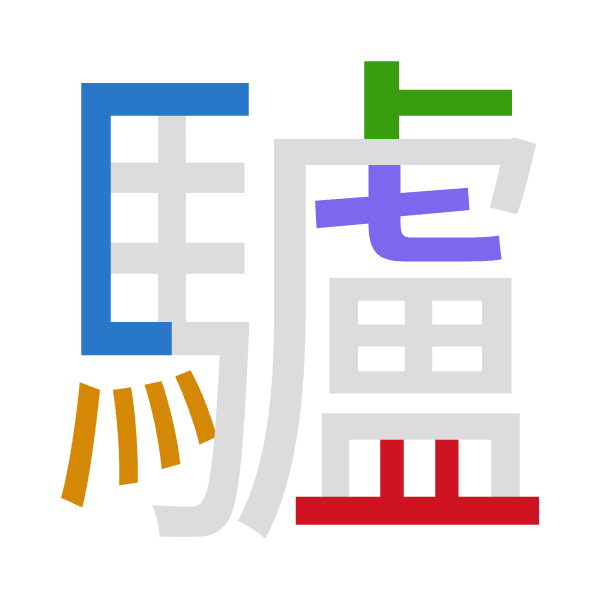 「驢」倉頡拆碼：尸火卜心廿（SFYPT）